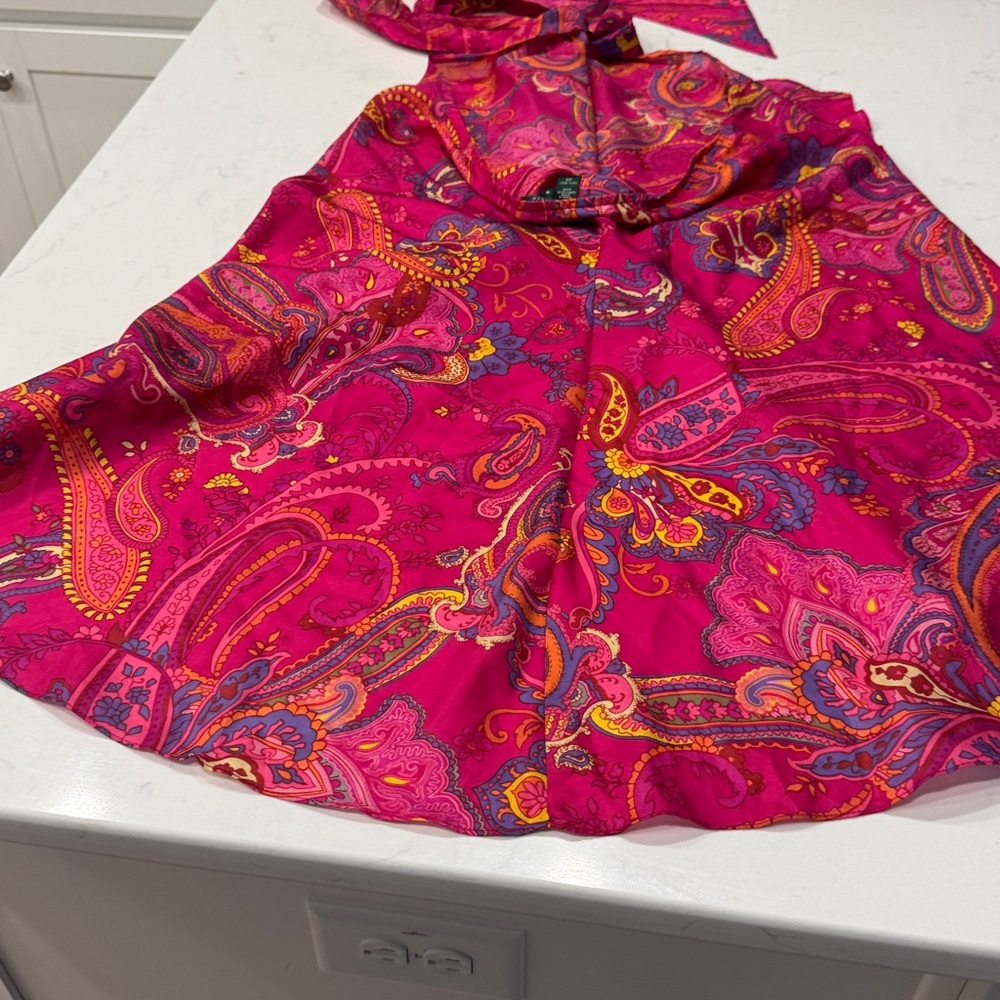 Ralph Lauren Pink and Purple Paisley Skirt - Picture 3 of 6